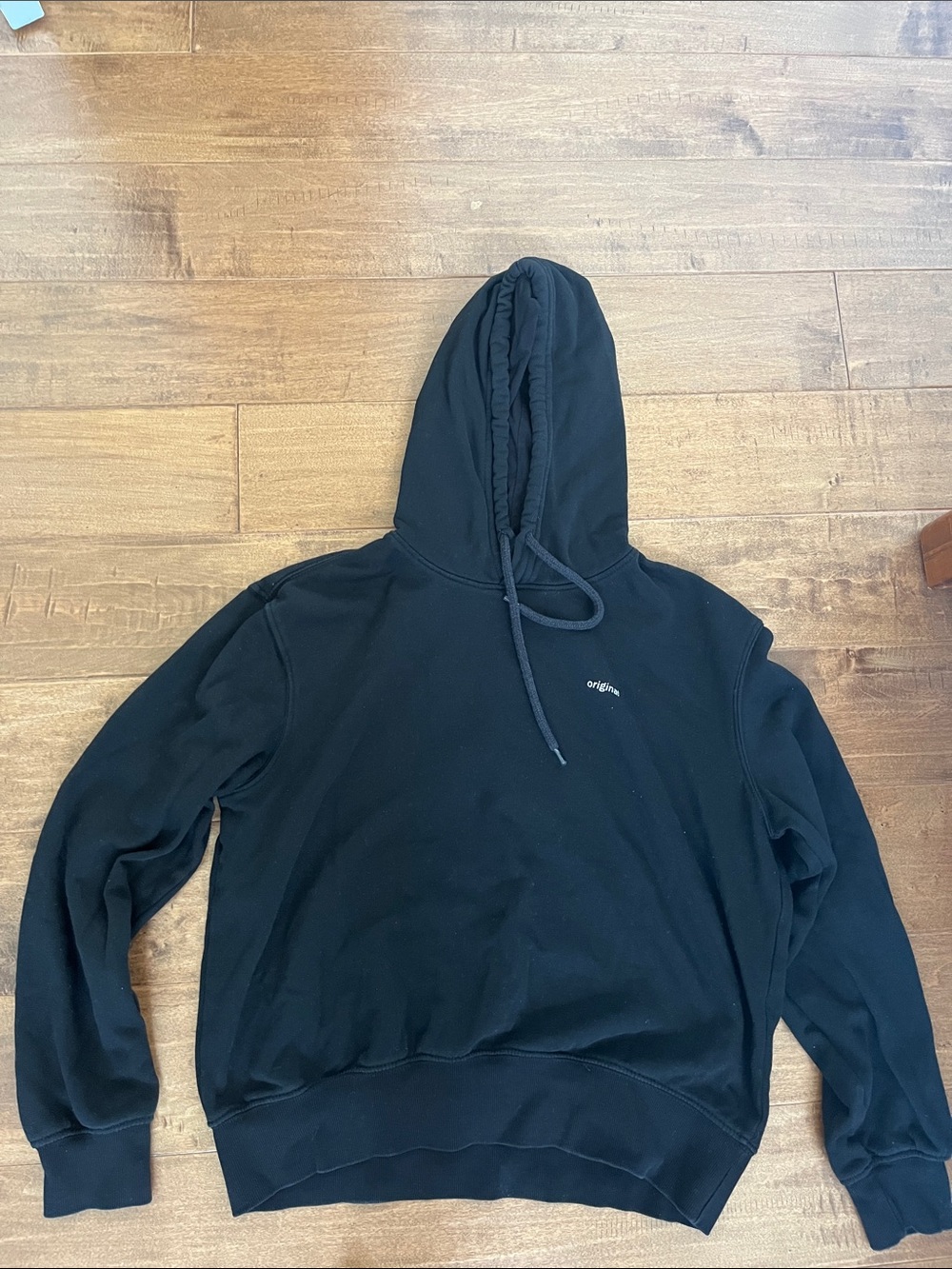 H&M Black Women's Hoodie with Small Chest Logo